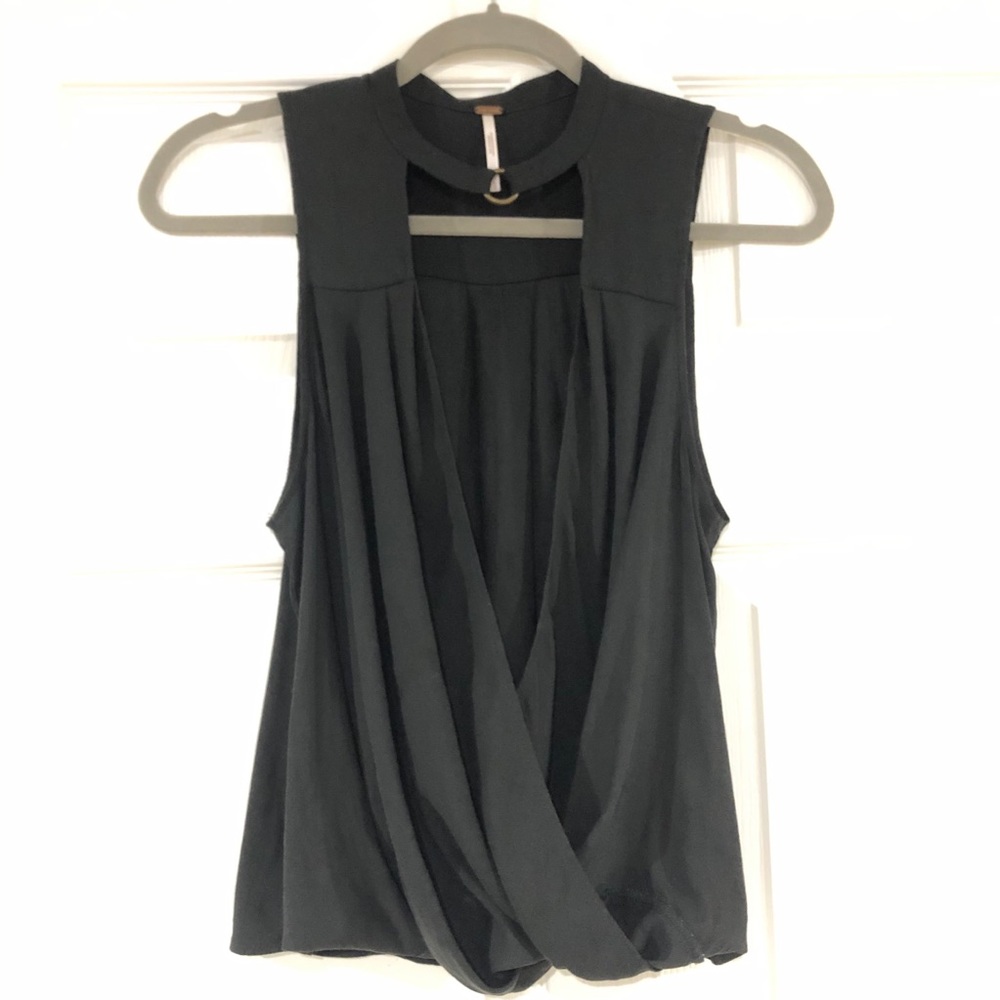 Free People Black Choker Tank